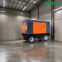 Industrial Mining/Railway Portable Diesel Engine Screw Air Compressor for Pneumatic Tools